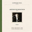 Arthur Rubinstein at Carnegie Hall New York City, November 10 & December 10, 1961 | Arthur Rubinstein